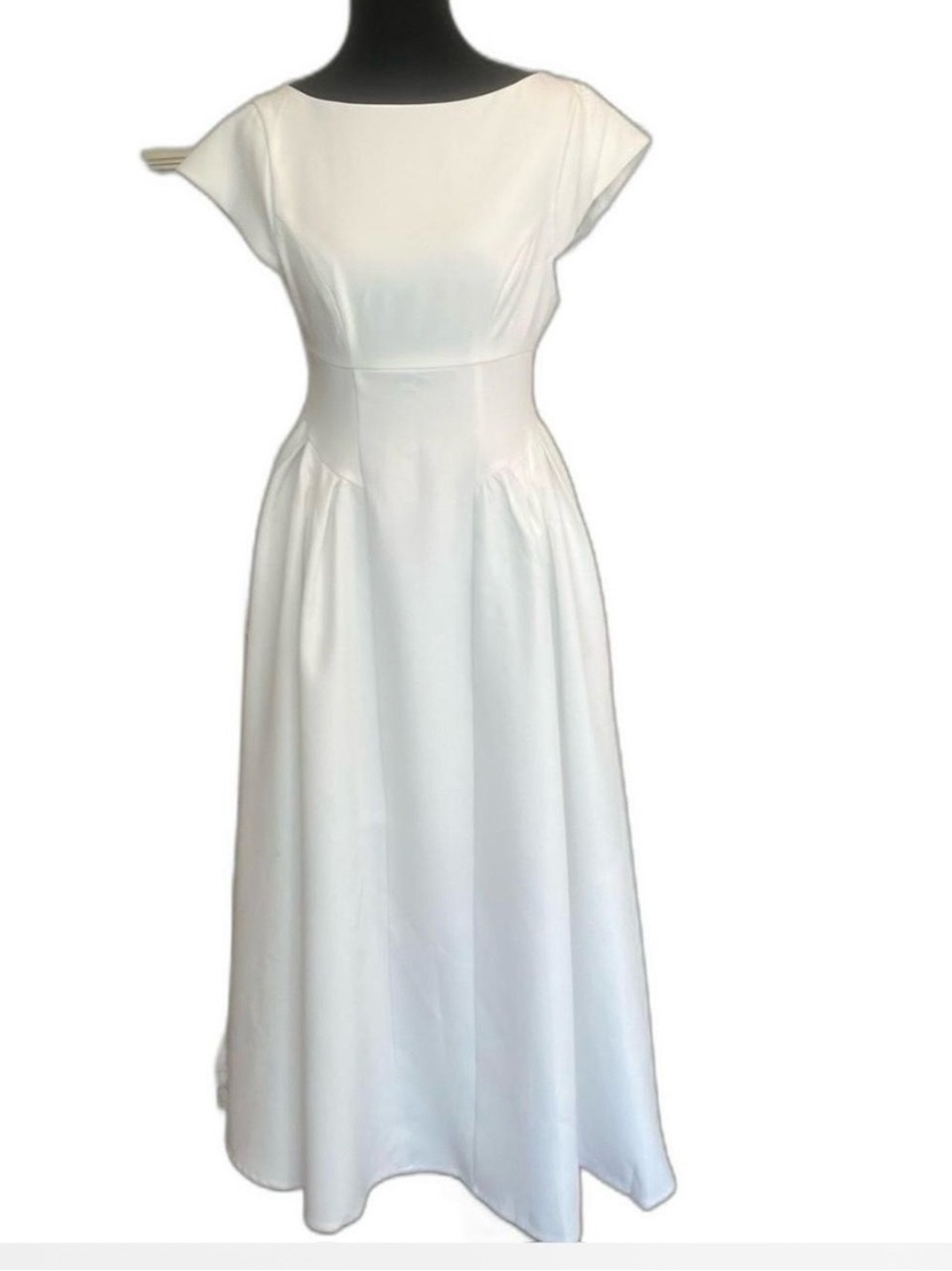 Cider Open Back Boat Neck Maxi Dress White Size XS NWT
